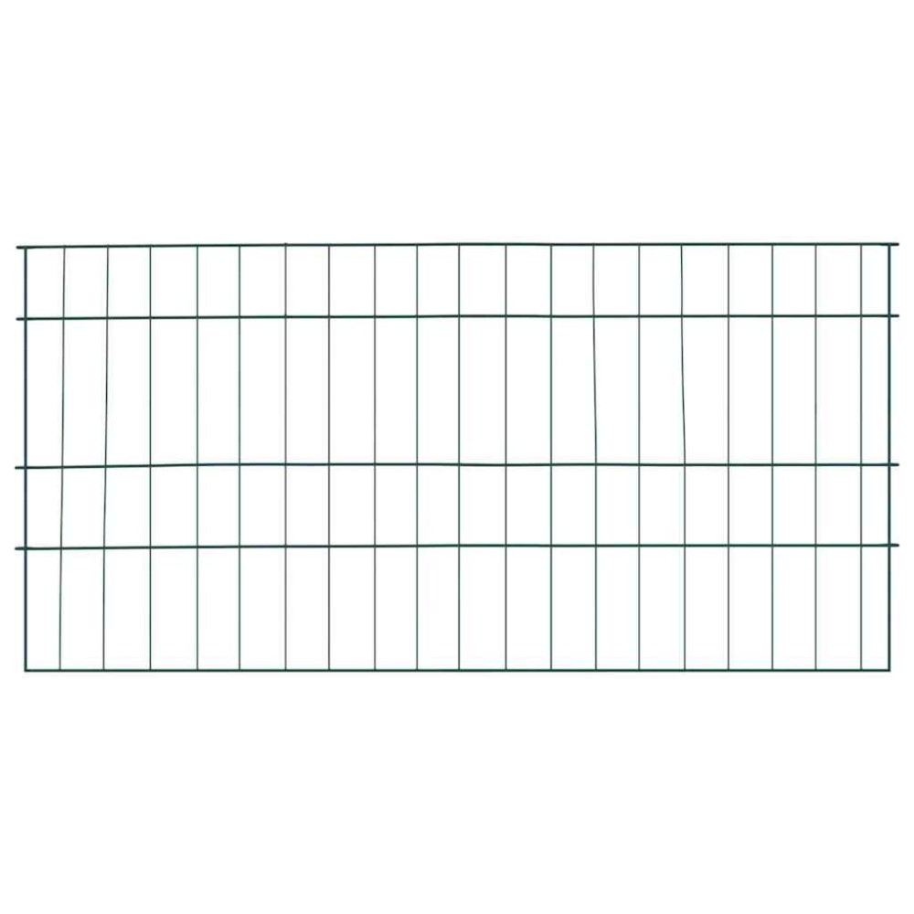 vidaXL Σετ φράχτη για λιμνούλες 5 τμχ. 100 x 50 cm Ατσάλι Πράσινο