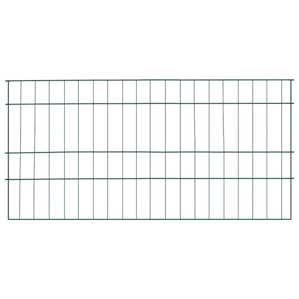 vidaXL Σετ φράχτη για λιμνούλες 5 τμχ. 100 x 50 cm Ατσάλι Πράσινο