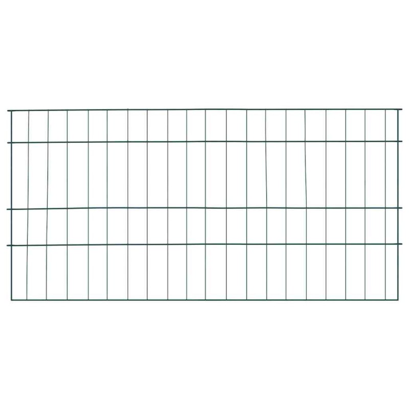 vidaXL Σετ φράχτη για λιμνούλες 5 τμχ. 100 x 50 cm Ατσάλι Πράσινο
