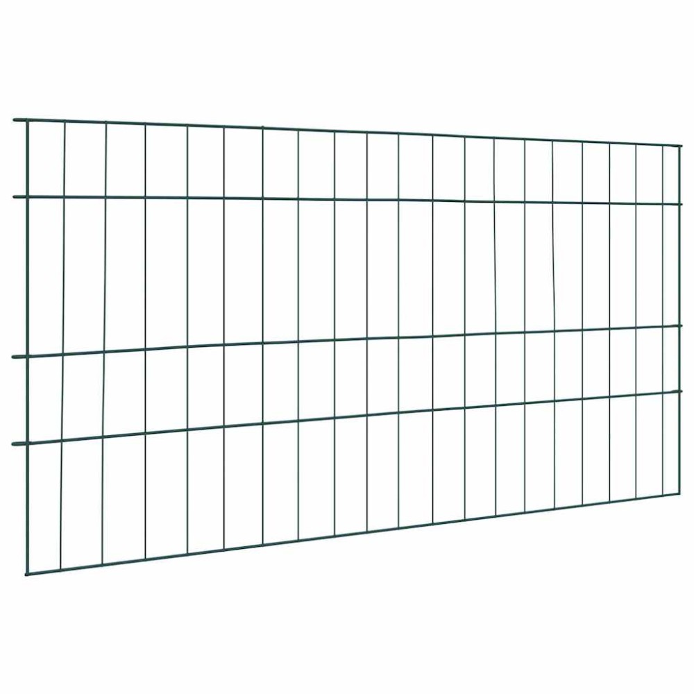 vidaXL Σετ φράχτη για λιμνούλες 5 τμχ. 100 x 50 cm Ατσάλι Πράσινο