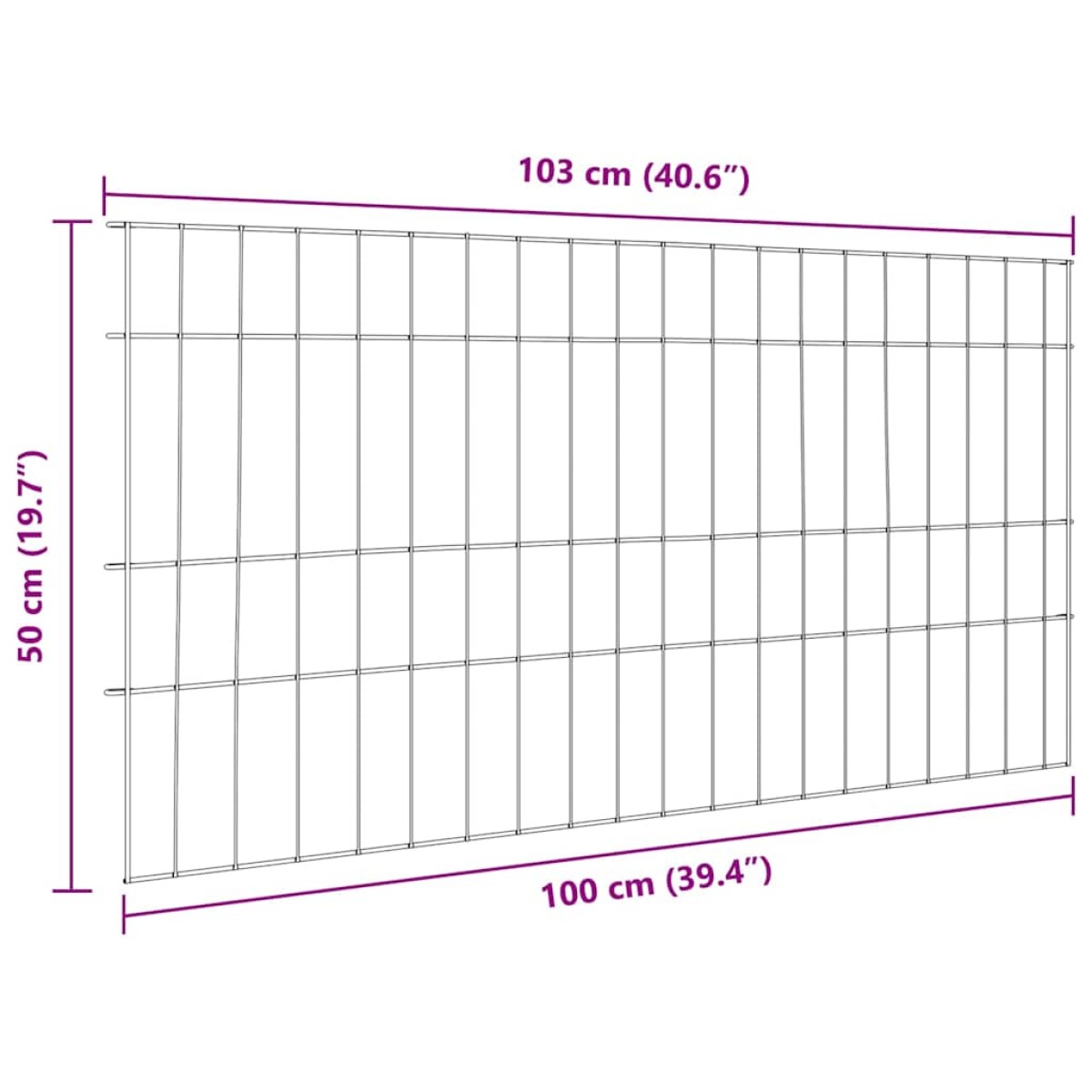vidaXL Σετ φράχτη για λιμνούλες 5 τμχ. 100 x 50 cm Ατσάλι Πράσινο