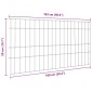 vidaXL Σετ φράχτη για λιμνούλες 5 τμχ. 100 x 50 cm Ατσάλι Πράσινο