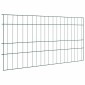 vidaXL Σετ φράχτη για λιμνούλες 5 τμχ. 100 x 50 cm Ατσάλι Πράσινο