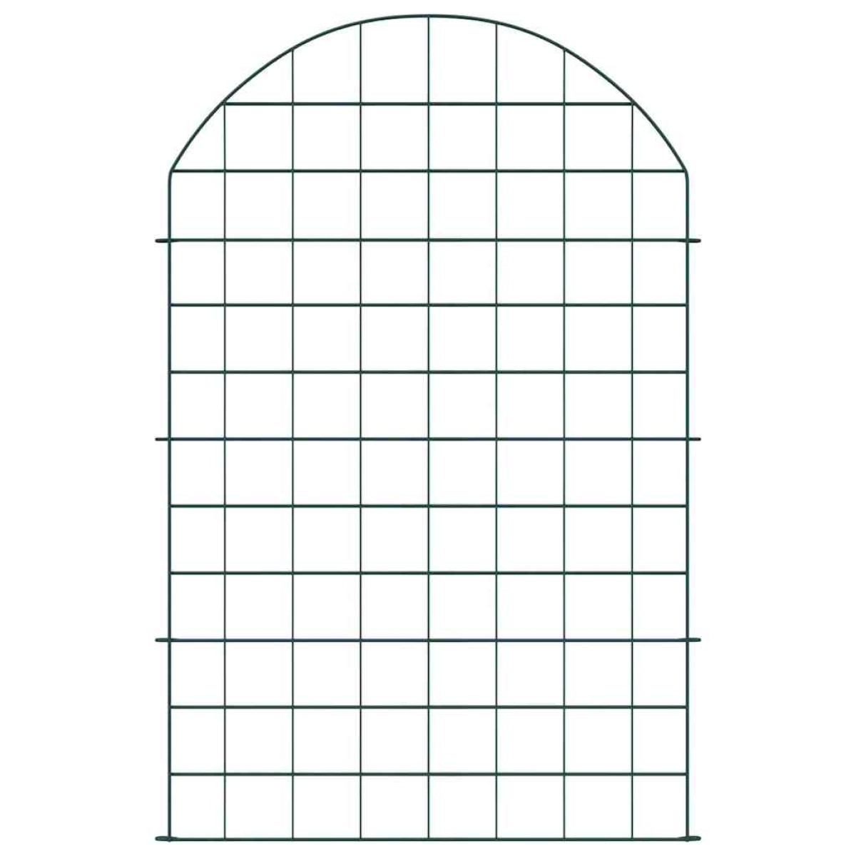 vidaXL Σετ φράχτη για λιμνούλες 8 τμχ. 50 x 80 cm Ατσάλι Πράσινο