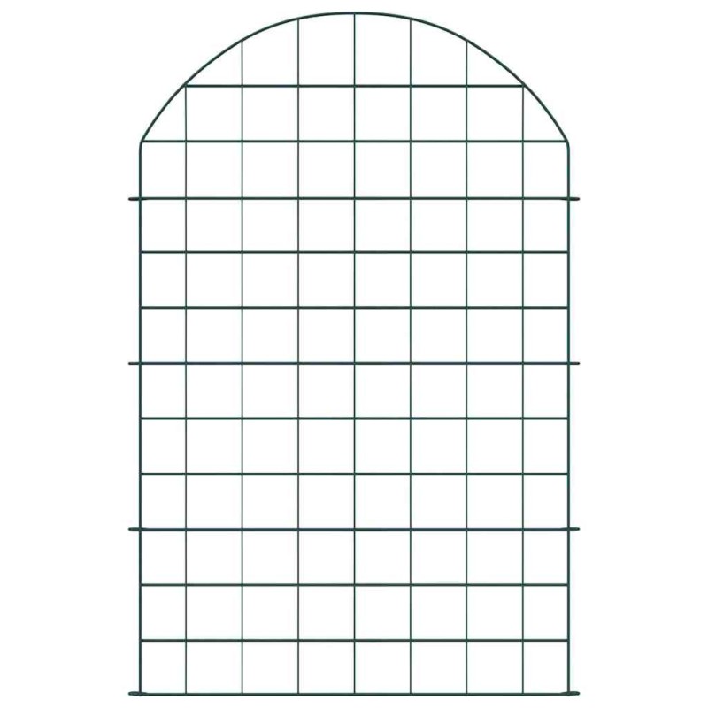 vidaXL Σετ φράχτη για λιμνούλες 8 τμχ. 50 x 80 cm Ατσάλι Πράσινο