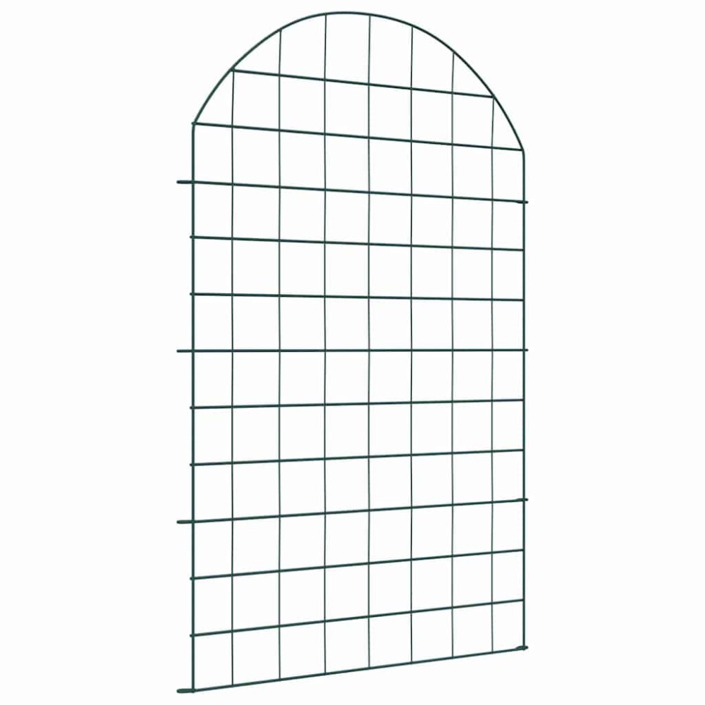 vidaXL Σετ φράχτη για λιμνούλες 8 τμχ. 50 x 80 cm Ατσάλι Πράσινο