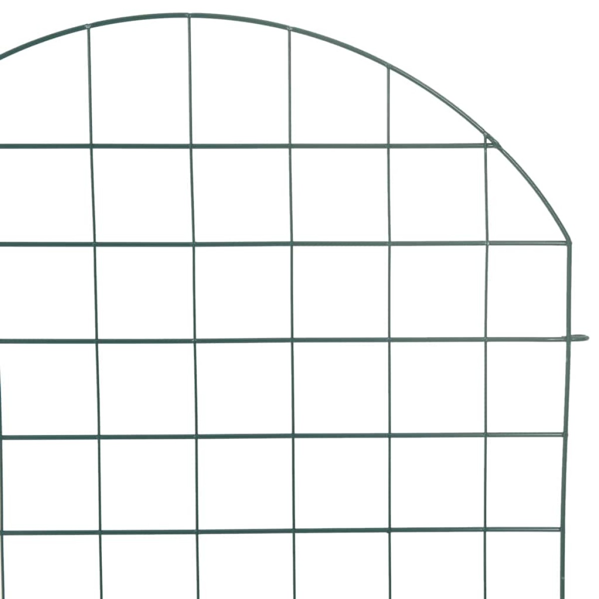 vidaXL Σετ φράχτη για λιμνούλες 8 τμχ. 50 x 80 cm Ατσάλι Πράσινο