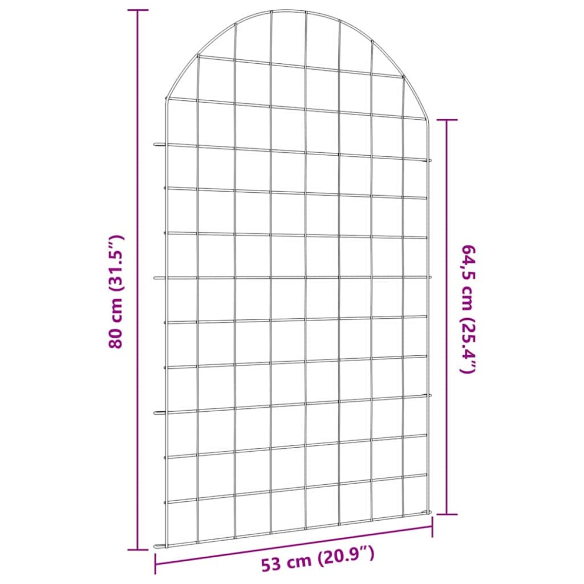 vidaXL Σετ φράχτη για λιμνούλες 8 τμχ. 50 x 80 cm Ατσάλι Πράσινο