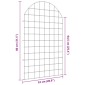 vidaXL Σετ φράχτη για λιμνούλες 8 τμχ. 50 x 80 cm Ατσάλι Πράσινο