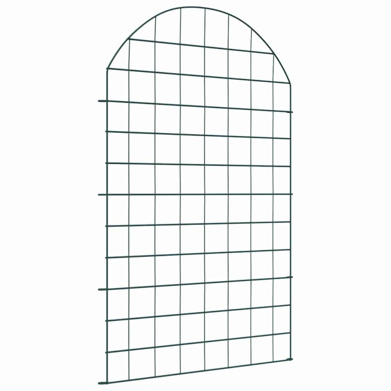 vidaXL Σετ φράχτη για λιμνούλες 8 τμχ. 50 x 80 cm Ατσάλι Πράσινο