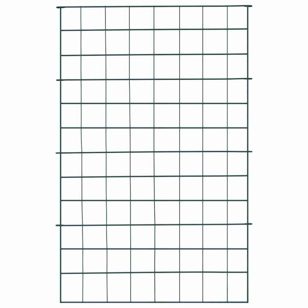vidaXL Σετ φράχτη για λιμνούλες 8 τμχ. 50 x 80 cm Ατσάλι Πράσινο