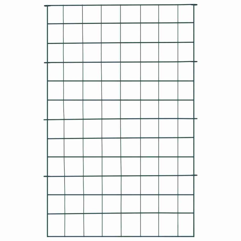 vidaXL Σετ φράχτη για λιμνούλες 8 τμχ. 50 x 80 cm Ατσάλι Πράσινο