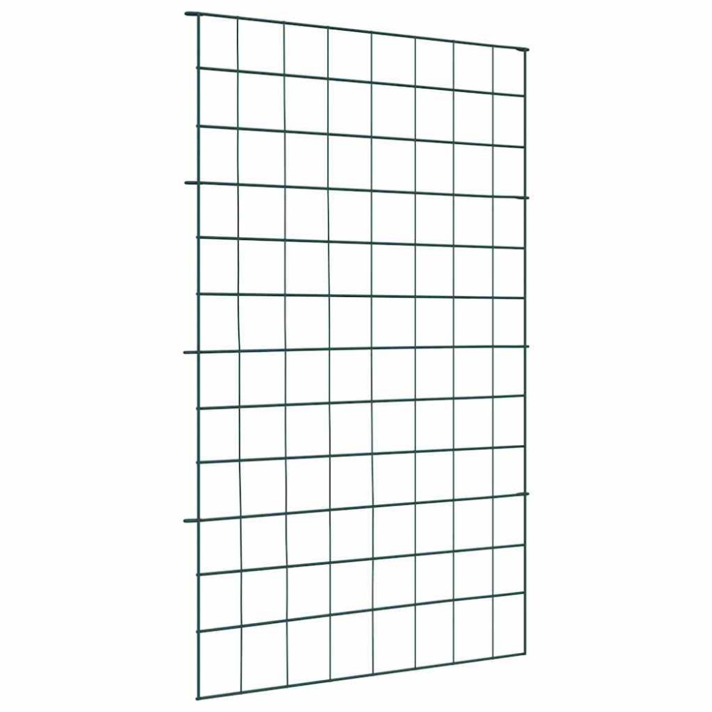 vidaXL Σετ φράχτη για λιμνούλες 8 τμχ. 50 x 80 cm Ατσάλι Πράσινο