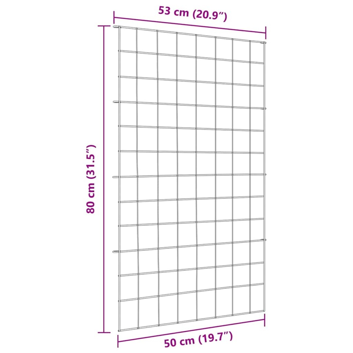 vidaXL Σετ φράχτη για λιμνούλες 8 τμχ. 50 x 80 cm Ατσάλι Πράσινο