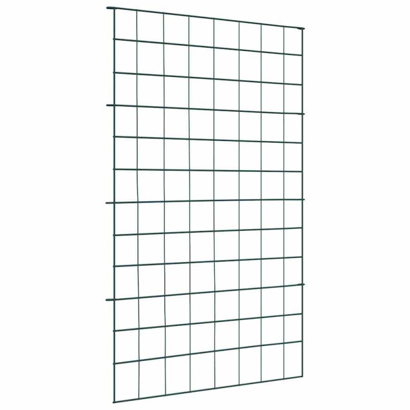 vidaXL Σετ φράχτη για λιμνούλες 8 τμχ. 50 x 80 cm Ατσάλι Πράσινο