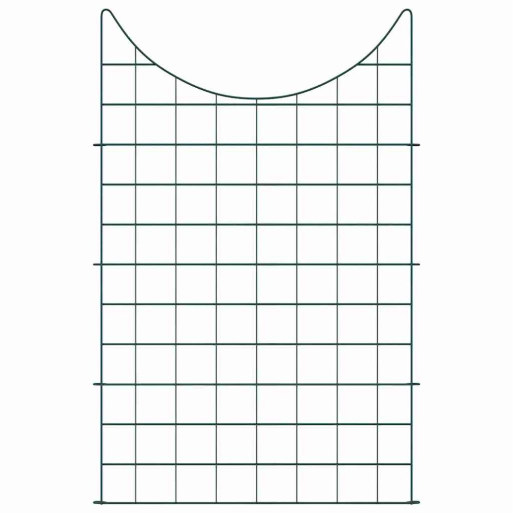 vidaXL Σετ φράχτη για λιμνούλες 8 τμχ. 50 x 80 cm Ατσάλι Πράσινο
