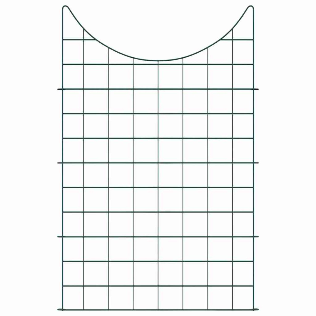 vidaXL Σετ φράχτη για λιμνούλες 8 τμχ. 50 x 80 cm Ατσάλι Πράσινο