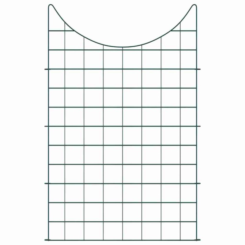 vidaXL Σετ φράχτη για λιμνούλες 8 τμχ. 50 x 80 cm Ατσάλι Πράσινο