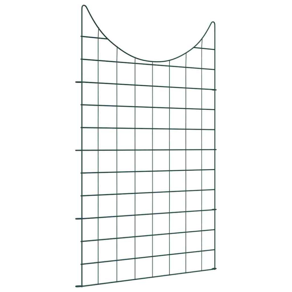 vidaXL Σετ φράχτη για λιμνούλες 8 τμχ. 50 x 80 cm Ατσάλι Πράσινο