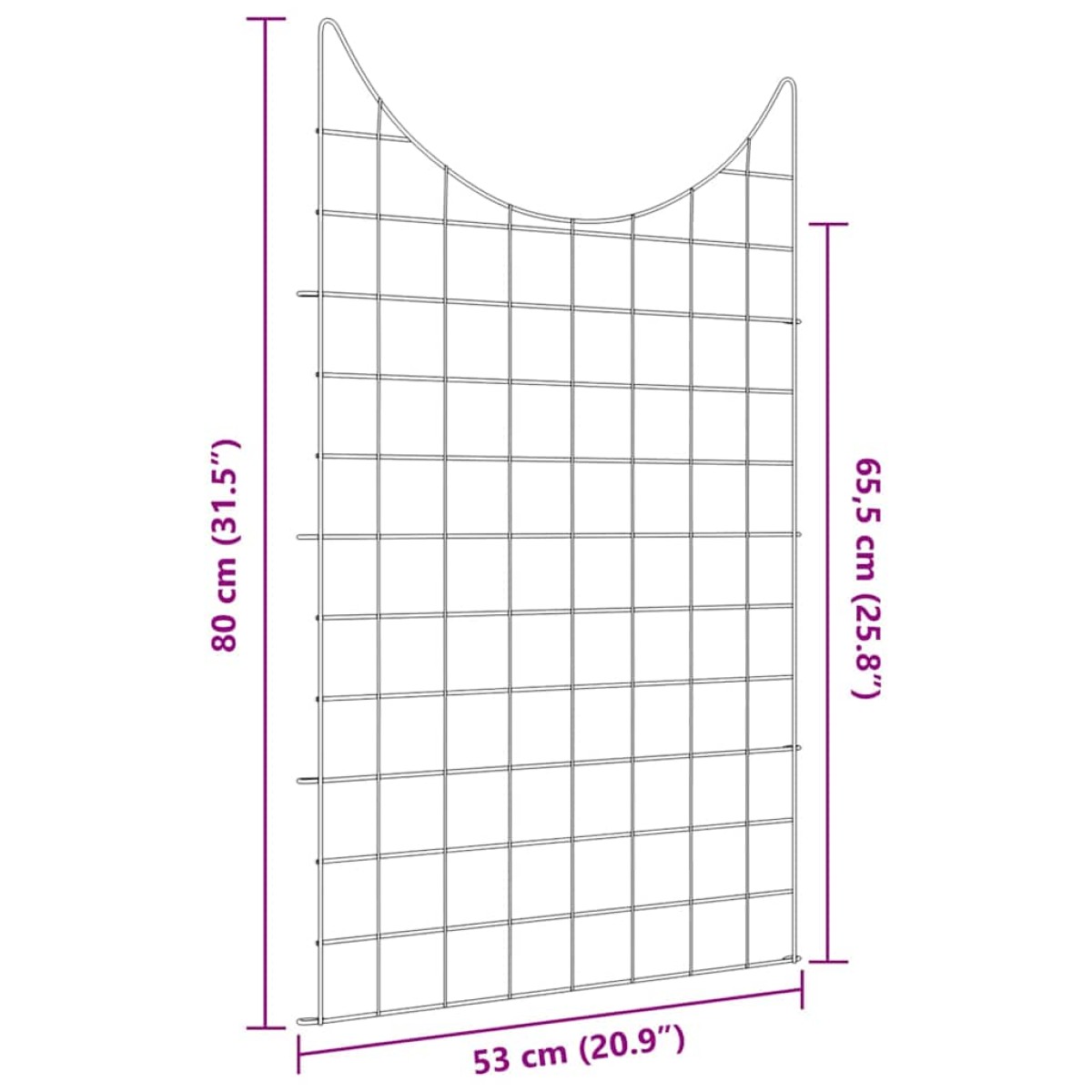 vidaXL Σετ φράχτη για λιμνούλες 8 τμχ. 50 x 80 cm Ατσάλι Πράσινο