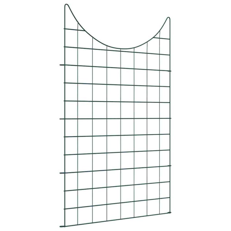 vidaXL Σετ φράχτη για λιμνούλες 8 τμχ. 50 x 80 cm Ατσάλι Πράσινο