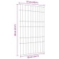 vidaXL Σετ φράχτη για λιμνούλες 8 τμχ. 50 x 80 cm Ατσάλι Πράσινο
