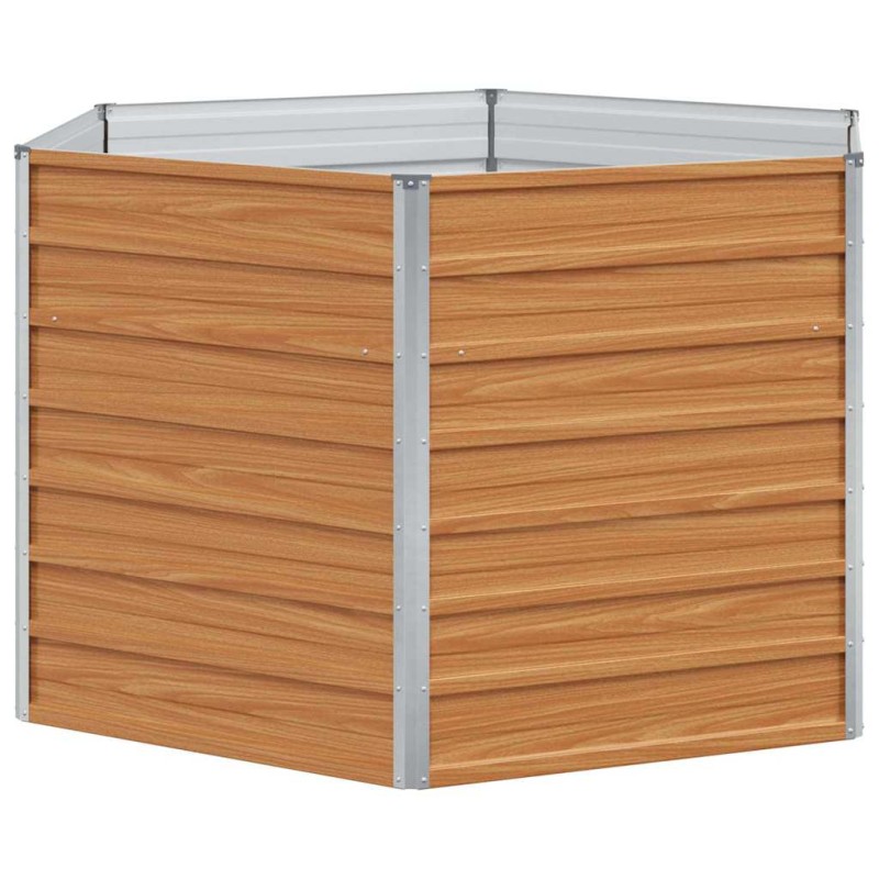 vidaXL Υψωμένο Κρεβάτι Κήπου Ανοιχτό καφέ 129 x 129 x 77 cm