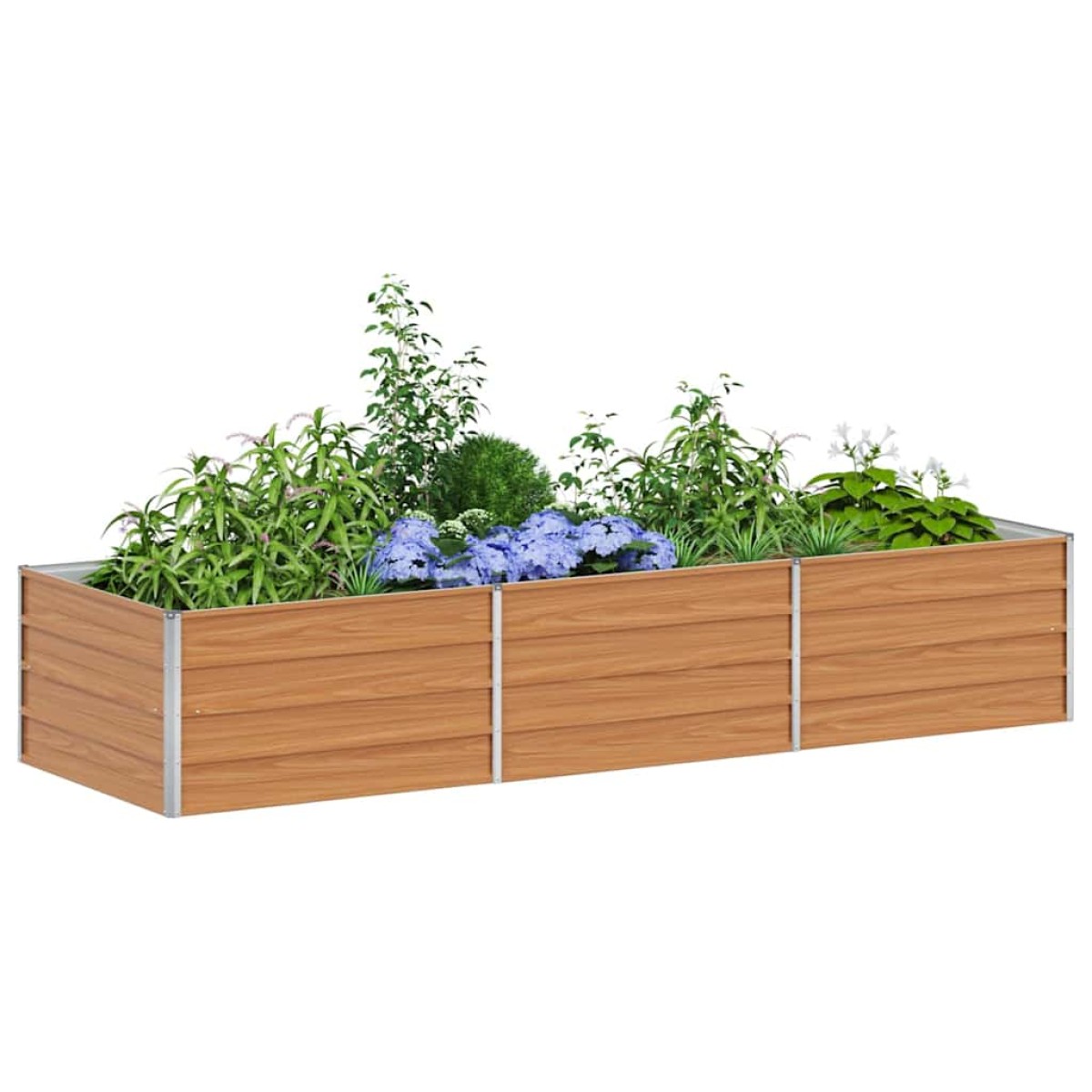 vidaXL Υπερυψωμένη Ζαρντινιέρα Ανοιχτό καφέ 240 x 80 x 45 cm