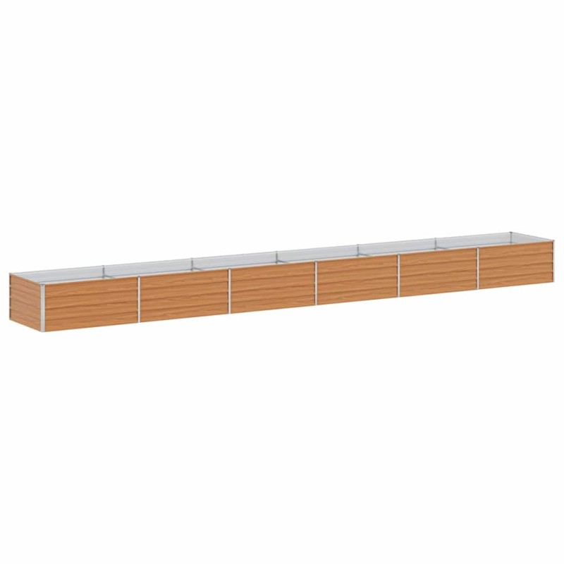 vidaXL Υπερυψωμένη Ζαρντινιέρα Ανοιχτό καφέ 600 x 80 x 45 cm