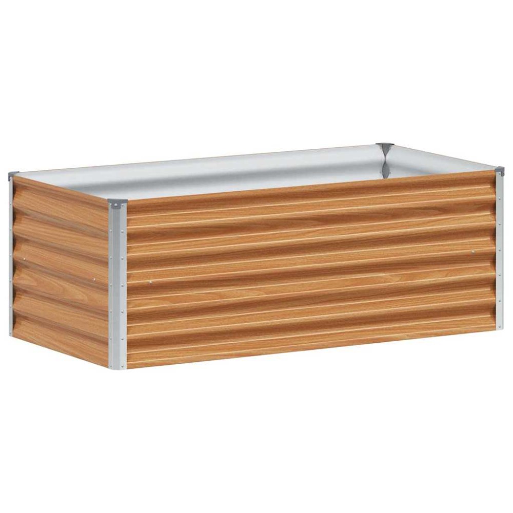 vidaXL Υπερυψωμένη Ζαρντινιέρα 98 x 50 x 36 εκ. Επικαλυμμένος Χάλυβας