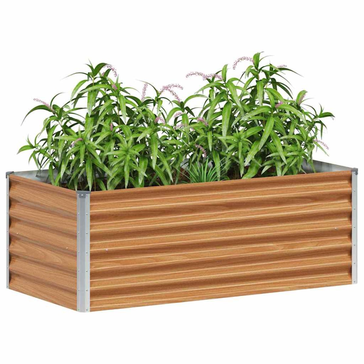 vidaXL Υπερυψωμένη Ζαρντινιέρα 98 x 50 x 36 εκ. Επικαλυμμένος Χάλυβας