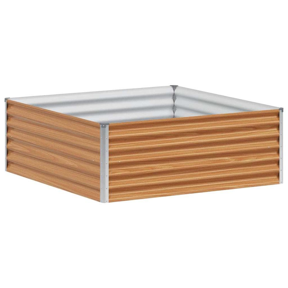 vidaXL Υπερυψωμένη Ζαρντινιέρα 98 x 100 x 36 εκ. Επικαλυμμένος Χάλυβας