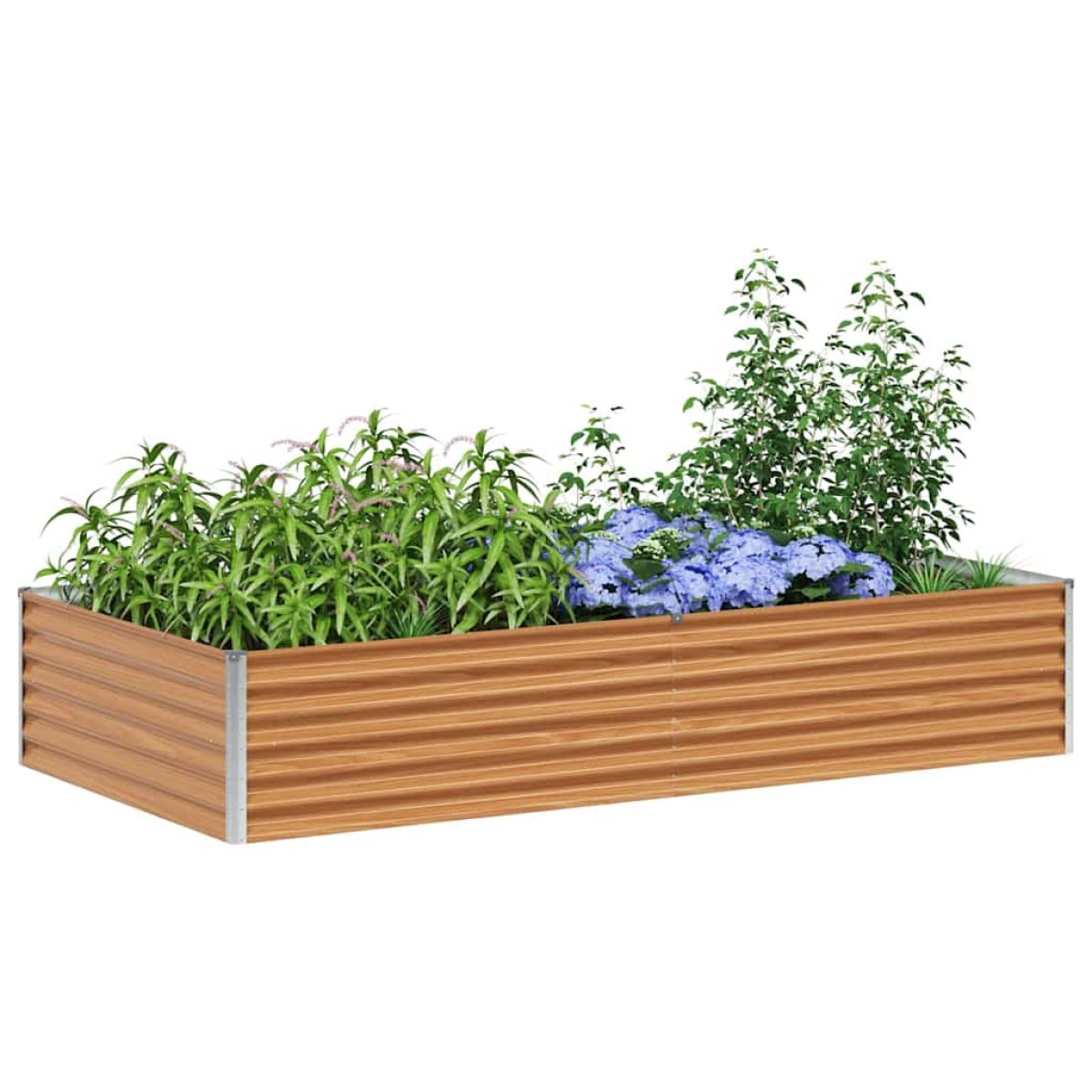 vidaXL Υπερυψωμένη Ζαρντινιέρα 195 x 100 x 36 εκ Επικαλυμμένος Χάλυβας