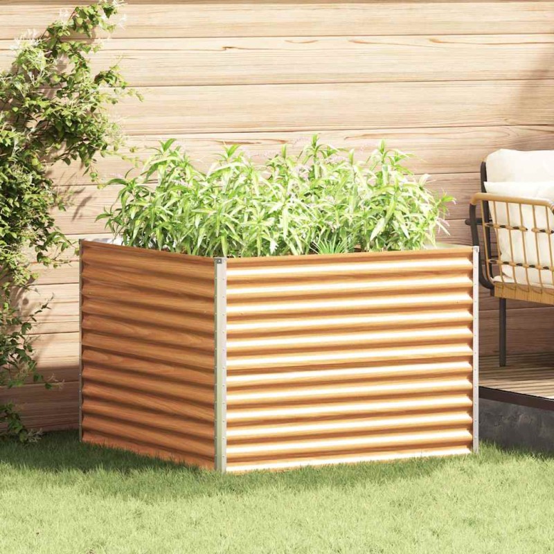 vidaXL Υπερυψωμένη Ζαρντινιέρα 98 x 100 x 68 εκ. Επικαλυμμένος Χάλυβας