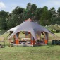vidaXL Οικογενειακή Σκηνή Γκρι και Πορτοκαλί 5 ατόμων