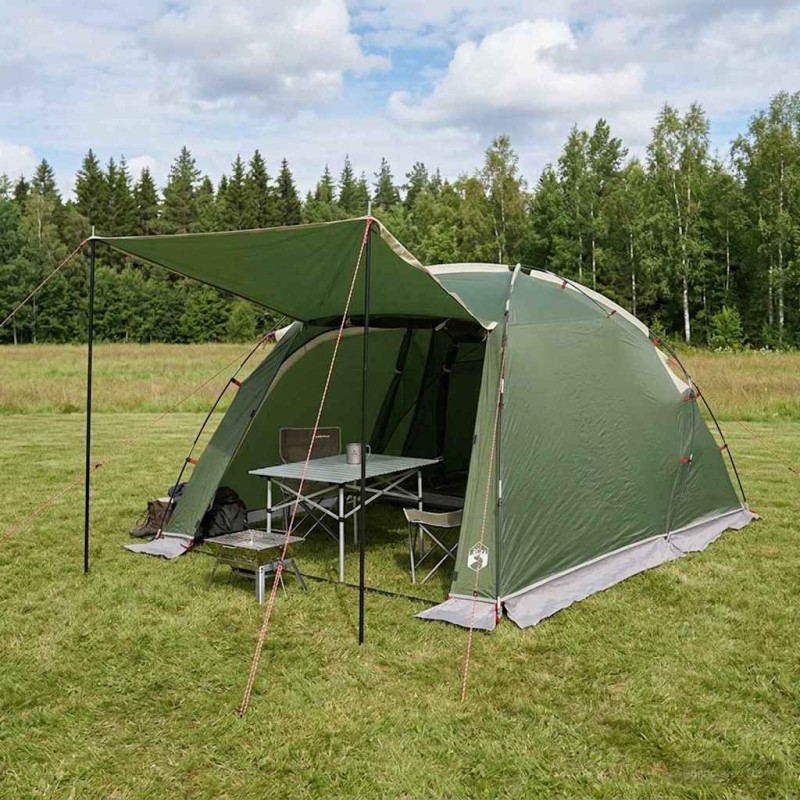 vidaXL Σκηνή τούνελ Πράσινο 361 x 235 x 147 εκ