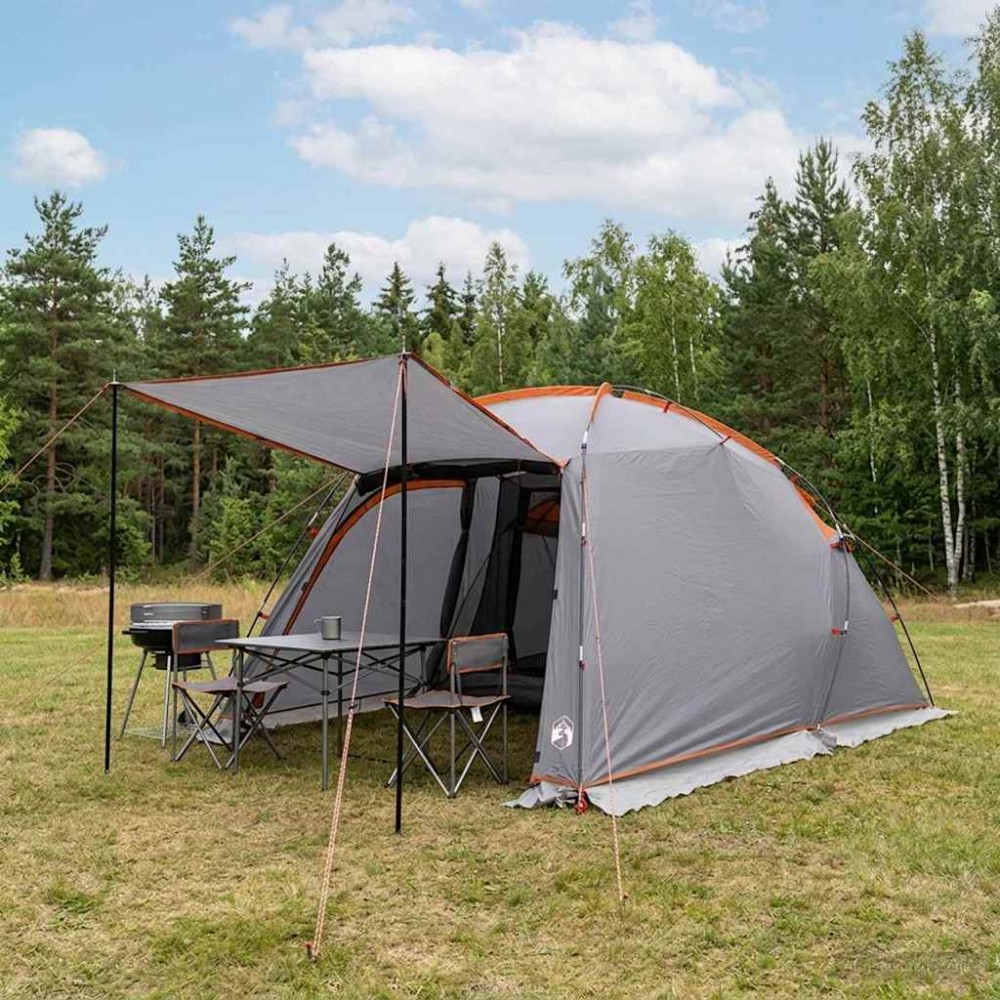 vidaXL Σκηνή τούνελ Γκρι και Πορτοκαλί 361 x 235 x 147 εκ