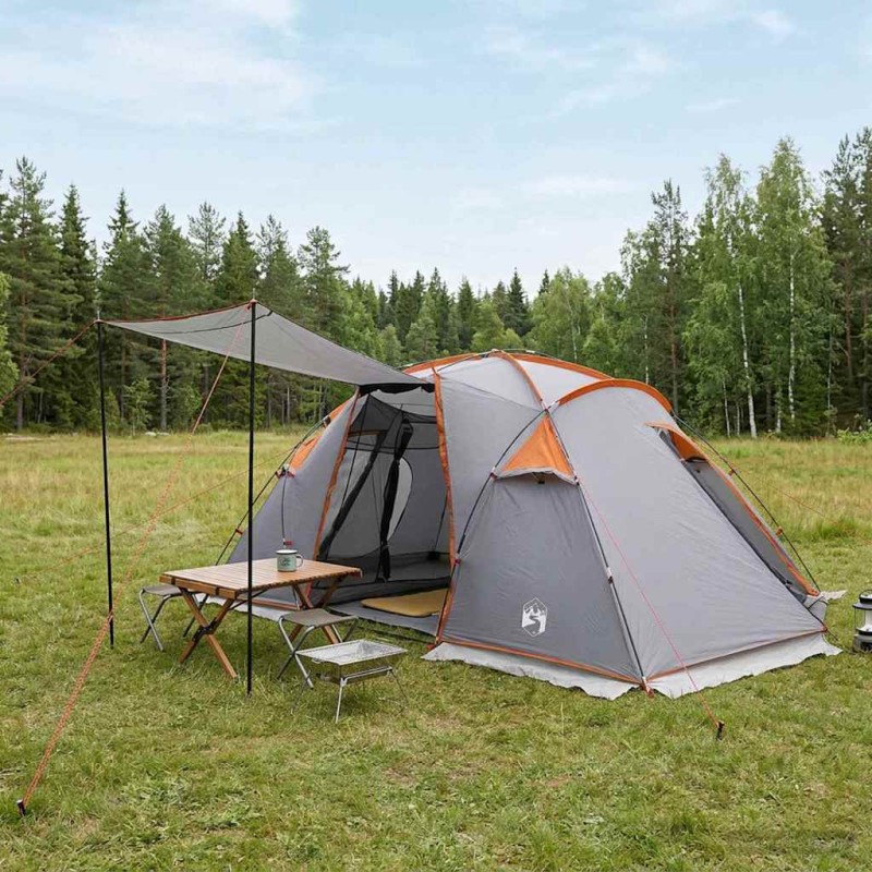 vidaXL Σκηνή τούνελ Γκρι και Πορτοκαλί 520 x 260 x 175 εκ.