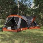 vidaXL Οικογενειακή Σκηνή Γκρι και Πορτοκαλί 550 x 555 x 208 εκ