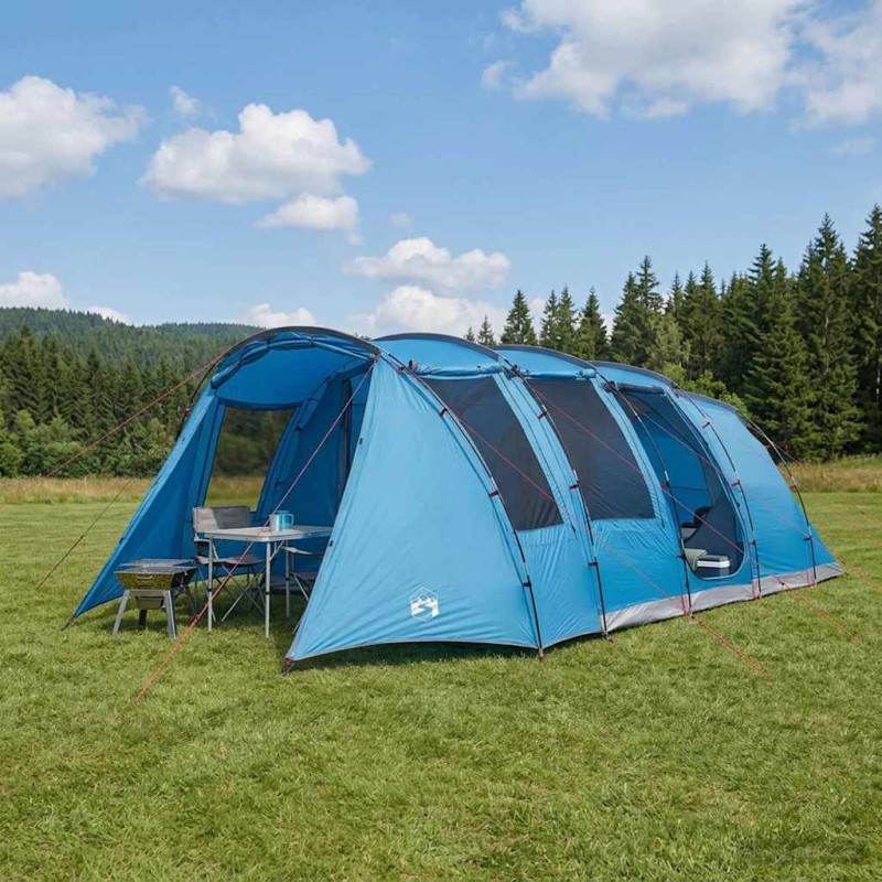 vidaXL Σκηνή τούνελ Μπλε 675 x 392 x 210 cm