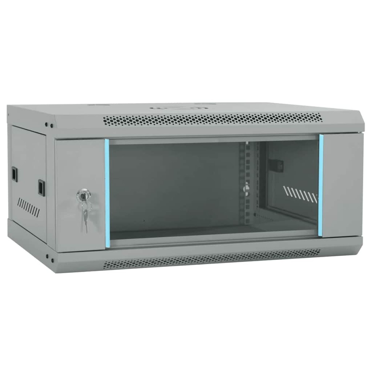 vidaXL Ντουλάπα δικτύου με αποθήκευση Γκρι 60 x 45 x 28 εκ Ατσάλι