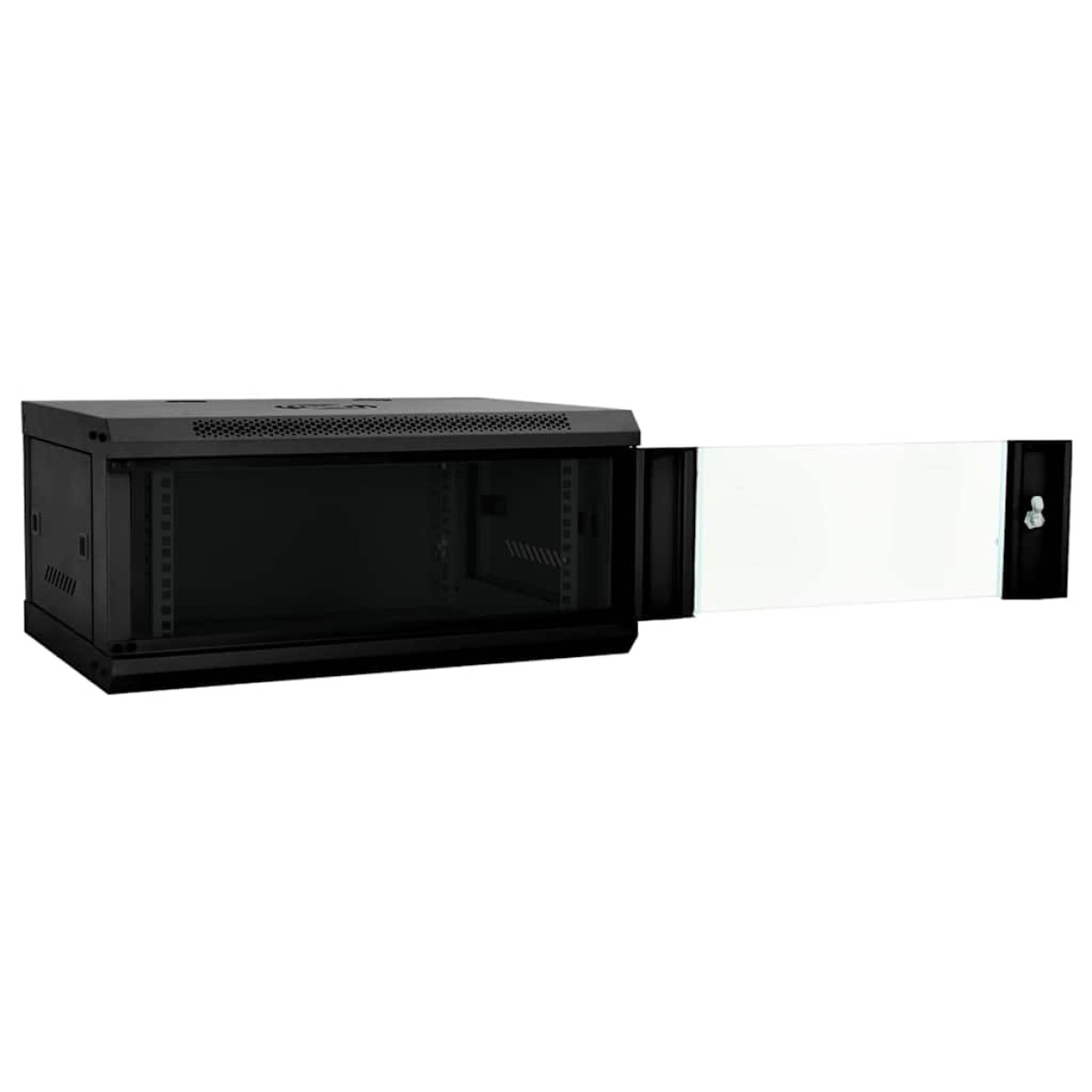 vidaXL Ντουλάπα δικτύου με αποθήκευση Μαύρο 60 x 35 x 28 εκ Ατσάλι