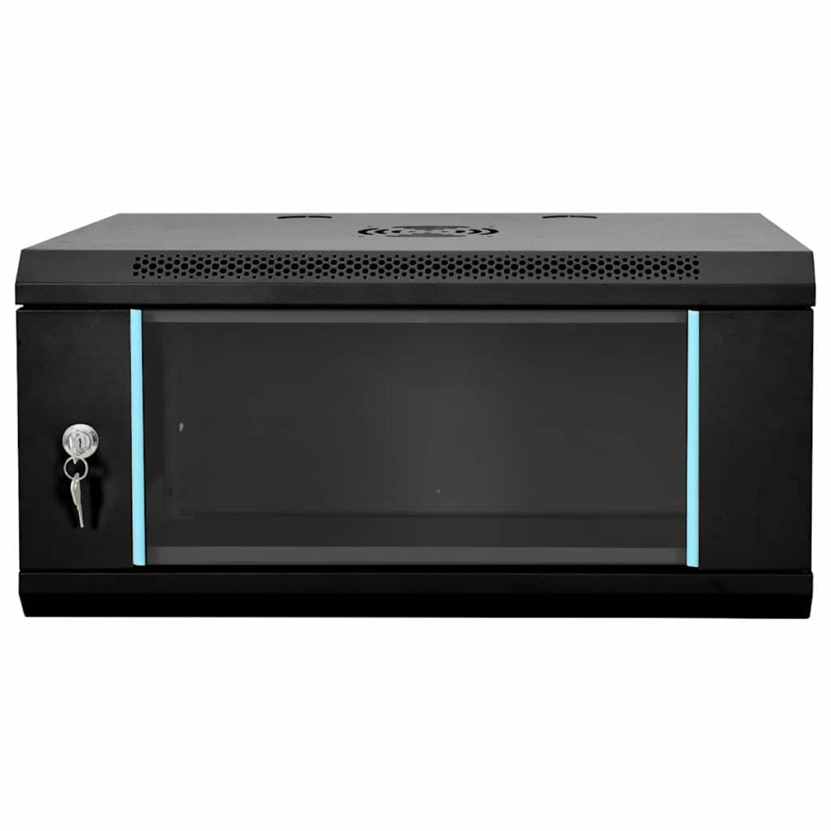 vidaXL Ντουλάπα δικτύου με αποθήκευση Μαύρο 60 x 35 x 28 εκ Ατσάλι