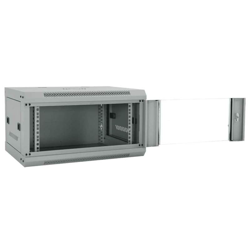 vidaXL Ντουλάπα δικτύου με αποθήκευση Γκρι 60 x 45 x 35 cm Ατσάλι