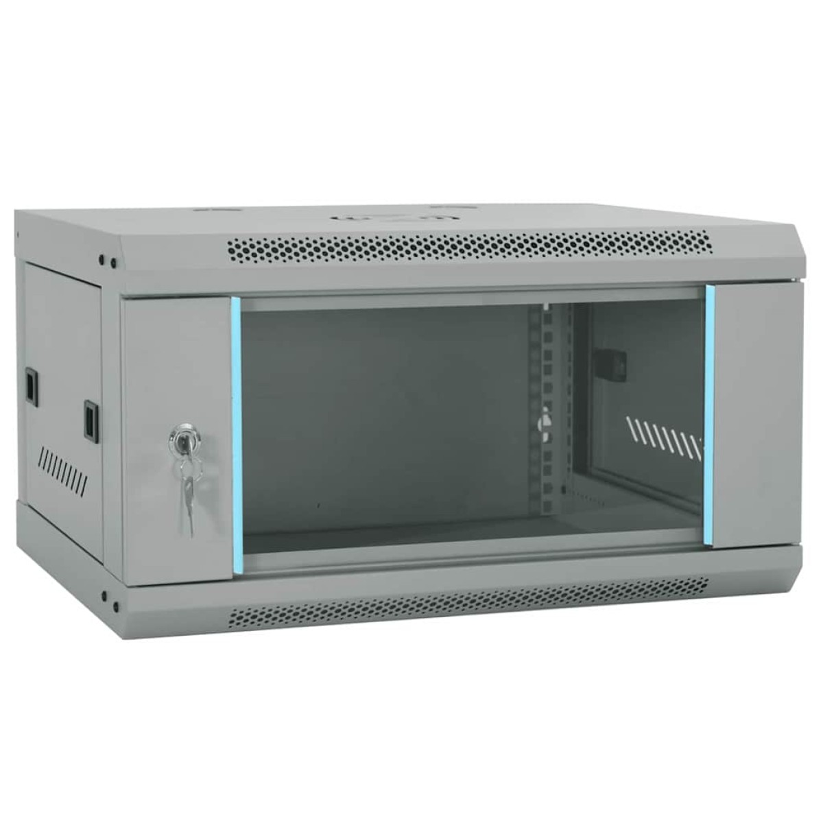 vidaXL Ντουλάπα δικτύου με αποθήκευση Γκρι 60 x 45 x 35 cm Ατσάλι
