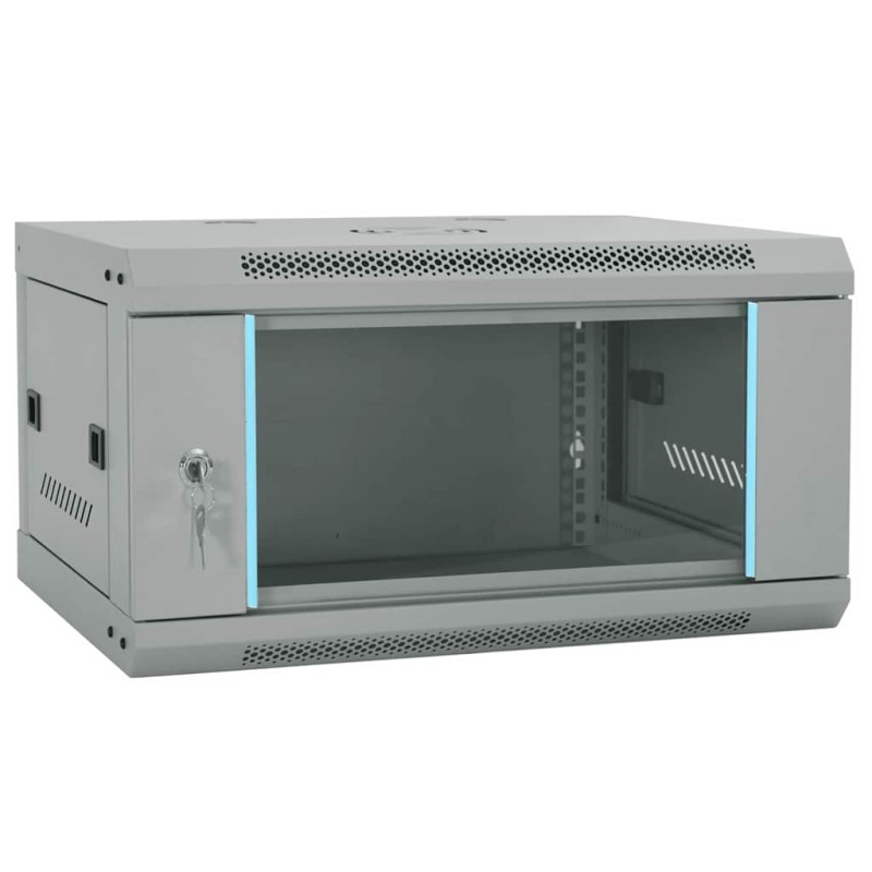 vidaXL Ντουλάπα δικτύου με αποθήκευση Γκρι 60 x 45 x 35 cm Ατσάλι