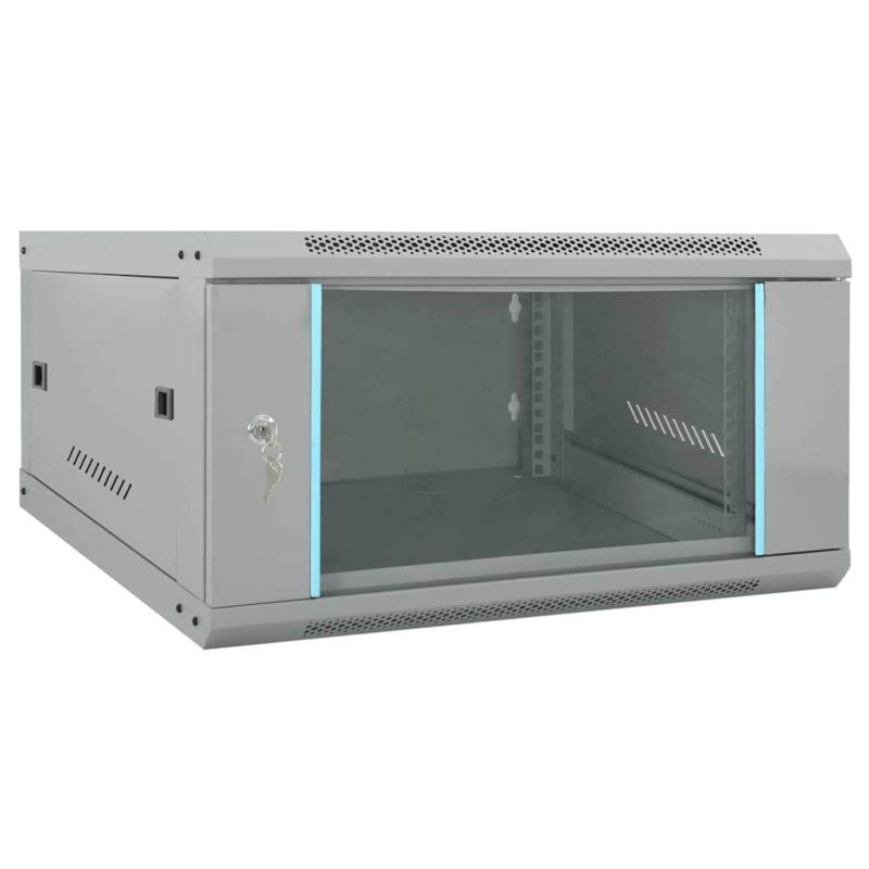 vidaXL Ντουλάπα δικτύου με αποθήκευση Γκρι 60 x 60 x 35 cm Ατσάλι