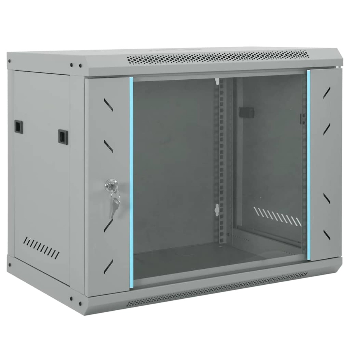 vidaXL Ντουλάπα δικτύου με αποθήκευση Γκρι 60 x 45 x 50 εκ Ατσάλι