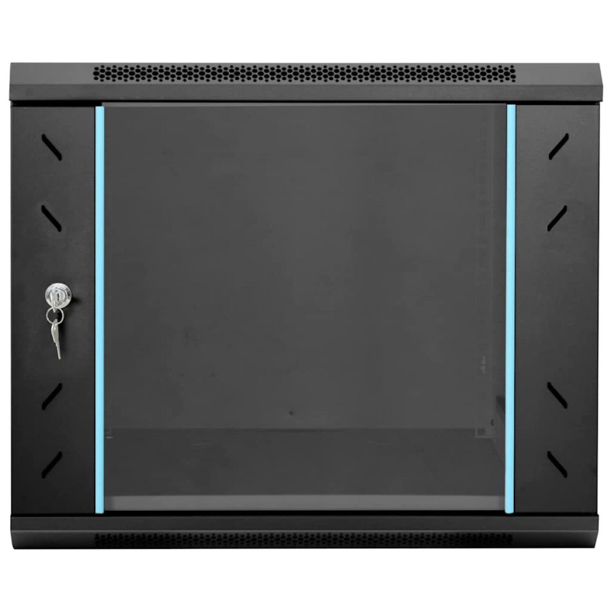 vidaXL Ντουλάπα δικτύου με αποθήκευση Μαύρο 60 x 60 x 50 εκ Ατσάλι