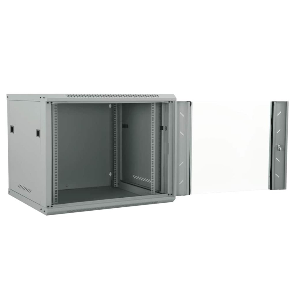 vidaXL Ντουλάπα δικτύου με αποθήκευση Γκρι 60 x 60 x 50 εκ Ατσάλι